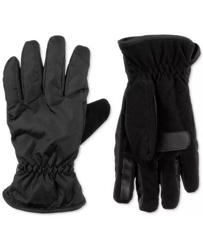 AC\gi[ Isotoner Signature Men's Sleek Heat Sports Gloves Black Size Medium Y