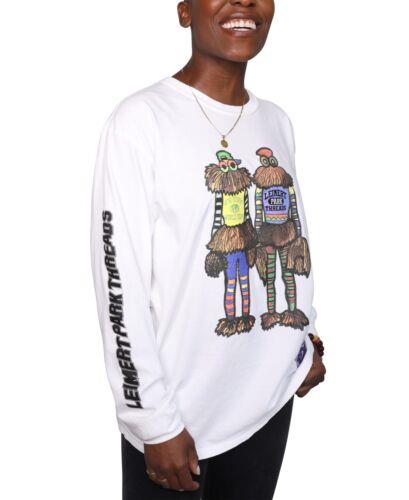 Leimert Park Men's Long Sleeve Illustration T-Shirt White Size Medium メンズ