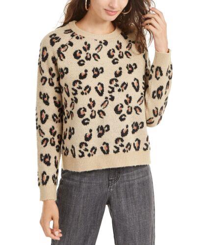 ゴールド Planet Gold Juniors Women's Animal-Print Sweater Brown Size Small レディース