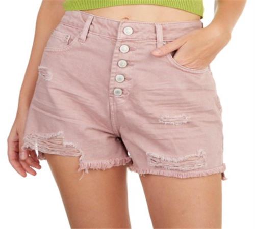 スター Vanilla Star Junior's Distressed Button Fly Frayed Hem Short Pink Size 3 レディース