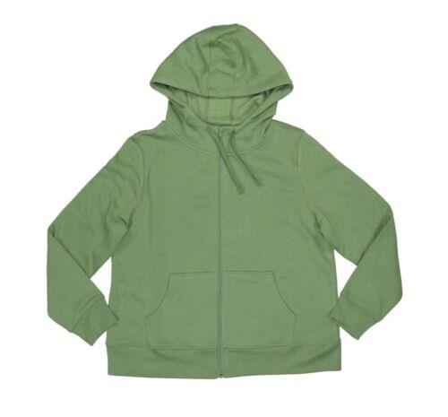 ID Ideology Women's Zip Front Fleece Hoodie Green Size X-Large fB[X