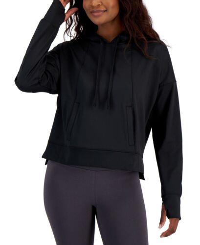 ID Ideology Women's Relaxed Solid Techy Hoodie Black Size XX-Large fB[X