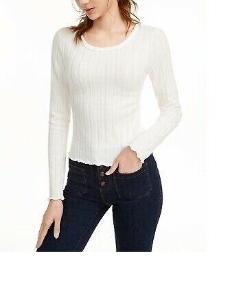 フレッシュマン Freshman Juniors' Plush Ribbed Top White Size Medium レディース