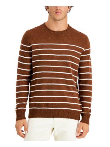 CLUBROOM Mens Gregor Brown Striped Crew Neck Classic Fit Pullover Sweater XL メンズ