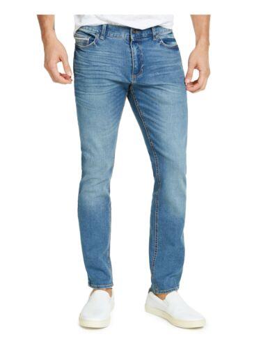 SUN STONE Mens Blue Flat Front Tapered Slim Fit Denim Jeans 30W/ 32L メンズ