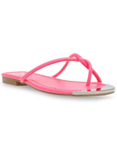 ドルチェヴィータ ドルチェヴィータ DOLCE VITA Womens Pink Toe-Loop Toe Cap Penni Slip On Flip Flop Sandal 6 レディース