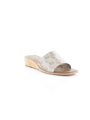 SAMSONITE Womens Beige Snakeskin Valery Toe Wedg