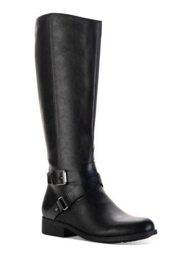 STYLE & COMPANY Womens Black Marlee Round Toe Block Heel Riding Boot 11 M WC レディース