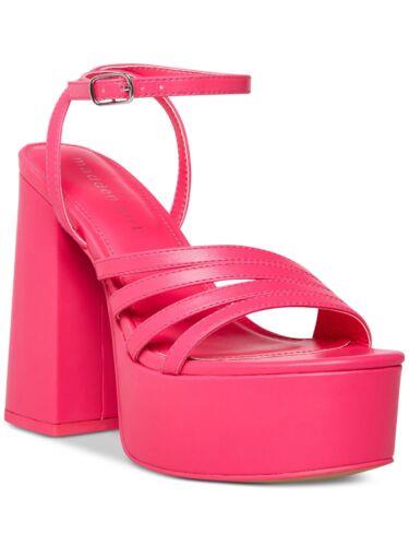楽天サンガメデン MADDEN GIRL Womens Pink 1-1/2 Platform Jadda Toe Block Heel Heeled Sandal 7 M レディース