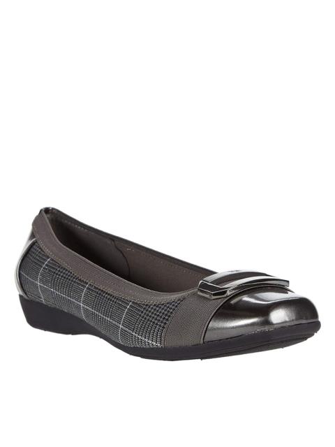 AK SPORT Womens Gray Hardware Uplift Square Toe Wedge Slip On Flats 10 M レディース