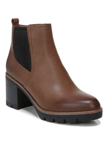 ナチュラライザー NATURALIZER Womens Tan Brown Back Pull-Tab Madalynn Toe Block Heel Booties 9 M レディース