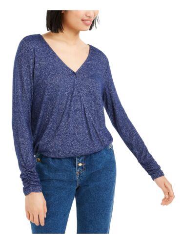 BAR III Womens Cut Out Long Sleeve V Neck Top レディース