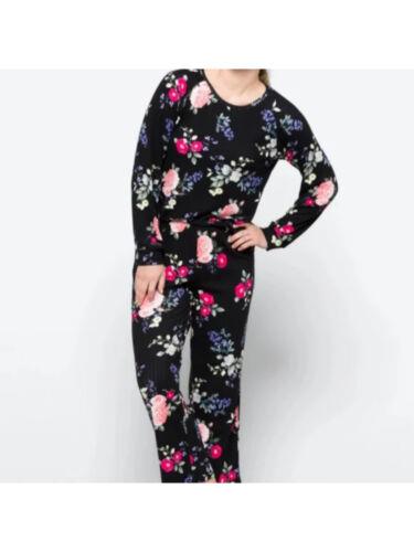 FLORA NIKROOZ Intimates Black Straight Leg Floral Sleep Pants S レディース