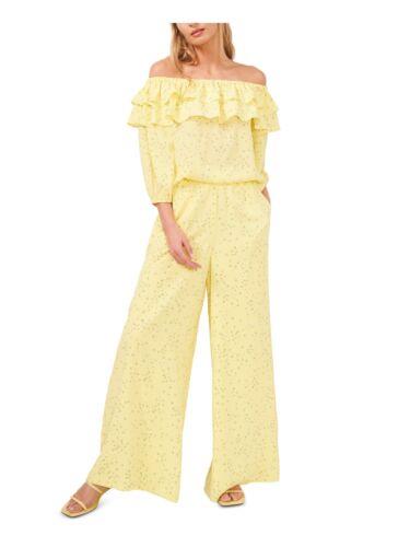 RILEY RAE Womens Yellow Floral Party Wide Leg Pants XS レディース
