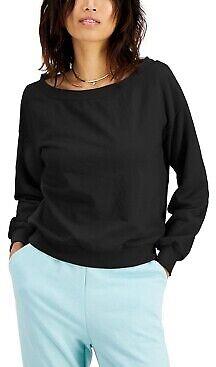 INC Womens Black Short Length Sweatshirt Size: 2XL fB[X