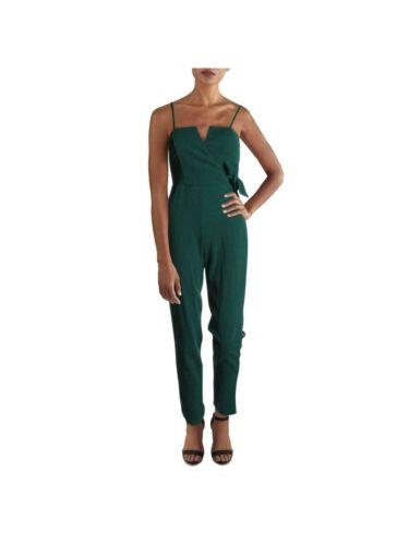 アッシュ MAX + ASH Womens Green Tie Spaghetti Strap Party Jumpsuit Size: S レディース