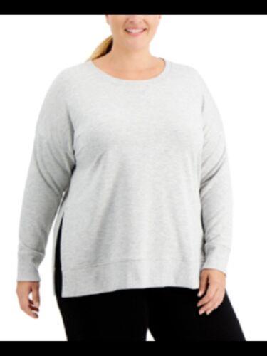 IDEOLOGY Womens Gray Sweatshirt Plus 1X fB[X