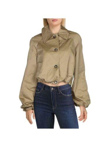 INC Womens Pocketed Button Long Sleeve Collared Button Up Bomber Top ǥ
