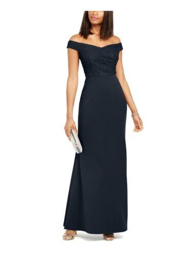 ADRIANNA PAPELL Womens Short Sleeve Off Shoulder Full-Length Formal Sheath Dress ǥ