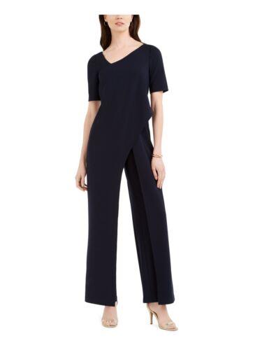 ADRIANNA PAPELL Womens Short Sleeve Evening Wide Leg Jumpsuit レディース