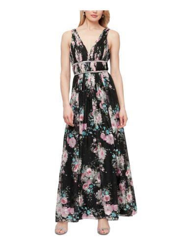 アレックスイブニングス ALEX EVENINGS Womens Black Waist Sleeveless Full-Length Formal Gown Dress 12 レディース