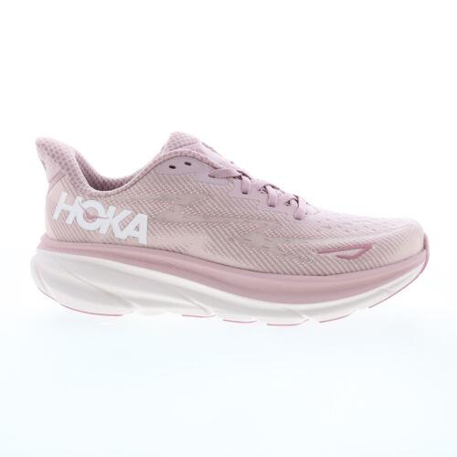 Hoka Clifton 9 1127896-PMPW Womens Pink Canvas Athletic Running Shoes fB[X