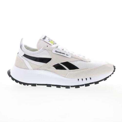リーボック Reebok Classic Leather Legacy Mens White Nylon Lifestyle Sneakers Shoes メンズ