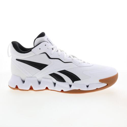[{bN Reebok Zig Encore Mens White Synthetic Lace Up Lifestyle Sneakers Shoes Y