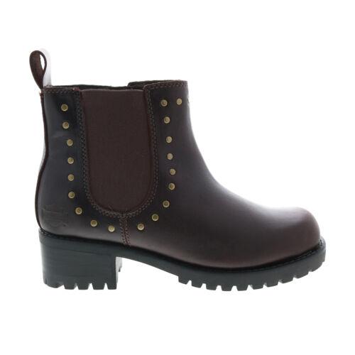 ハーレーダビッドソン Harley-Davidson Ashby Pull On D84718 Womens Brown Leather Motorcycle Boots レディース