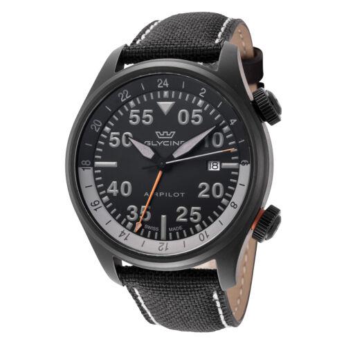 Glycine Men's GL0435 Airpilot GMT 44mm Quartz Watch Y