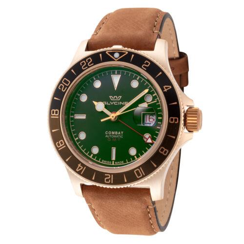 Glycine Men's GL0318 Combat Sub Sport 42 Bronze 42mm Automatic Watch メンズ