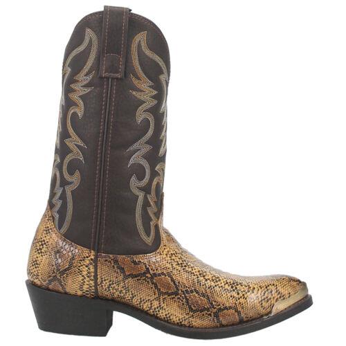 h Laredo Monty Snake Pointed Toe Cowboy Mens Brown Casual Boots 68068 Y
