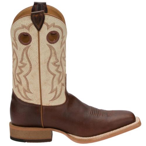 WXeB Justin Boots Caddo Square Toe Cowboy Mens Brown Dress Boots BR776 Y