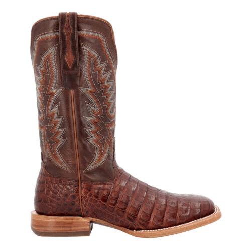 fS Durango Prca Collection Caiman Belly Embroidery Square Toe Cowboy Mens Brown Dr Y