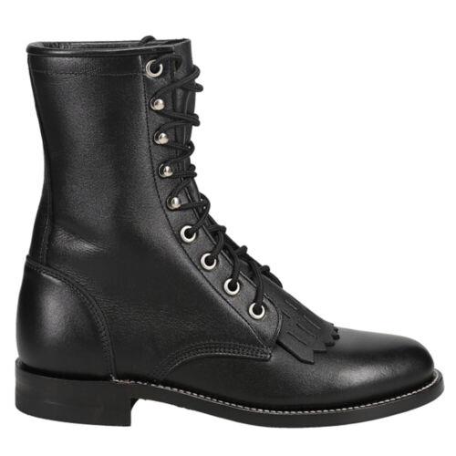 ジャスティン ジャスティン Justin Boots Black Kiddie Lace Up Womens Size 5 B Casual Boots L0506 レディース