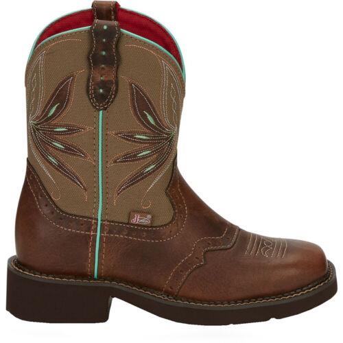 ジャスティン ジャスティン Justin Boots Nettie Embroidery Square Toe Cowboy Womens Size 6.5 B Casual Boots レディース