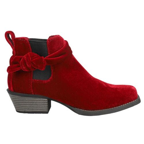 ジャスティン ジャスティン Justin Boots Chellie Velvet Pull On Booties Womens Red Casual Boots L9758 レディース