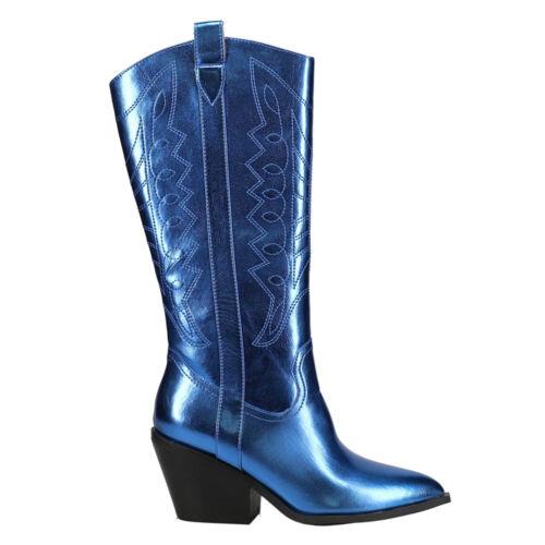 Corkys Howdy Tall Zippered Womens Blue Casual Boots 81-0018-423 fB[X