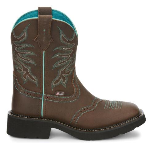 ジャスティン ジャスティン Justin Boots Mandra Embroidery 8 Square Toe Cowboys Womens Brown Casual Boots レディース