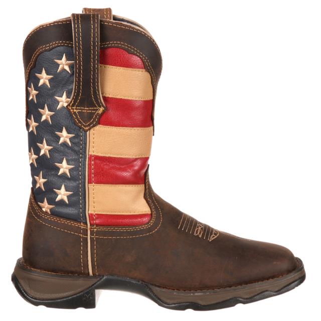 デュランゴ Durango Lady Rebel Patriotic Square Toe Cowboy Womens Brown Casual Boots RD4414 レディース