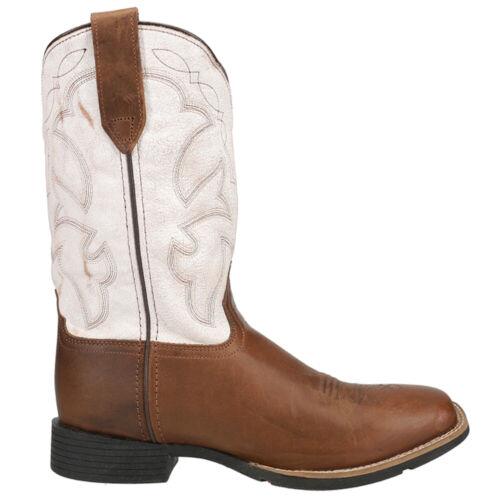 ローパー Roper Monterey Square Toe Cowboy Womens Brown White Casual Boots 09-021-0904-2 レディース