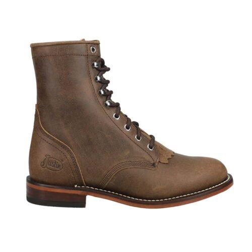 ジャスティン ジャスティン Justin Boots Mckean 7 Inch Round Toe Lace Up Womens Brown Casual Boots RP537 レディース