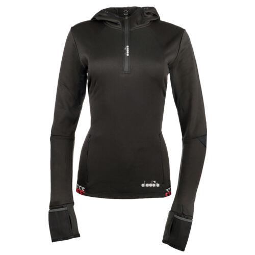 fBAh Diadora Hd Warm Up Winter Sweat Running Pullover Hoodie Womens Black Casual Oute fB[X