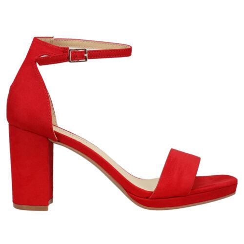 チャイニーズランドリー Chinese Laundry Teri Ankle Strap Block Heels Womens Red Dress Sandals TERI-610 レディース
