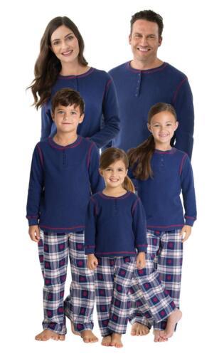 PajamaGram Christmas Pajamas For Family - Matching Family Pajamas Navy Kids 10 レディース