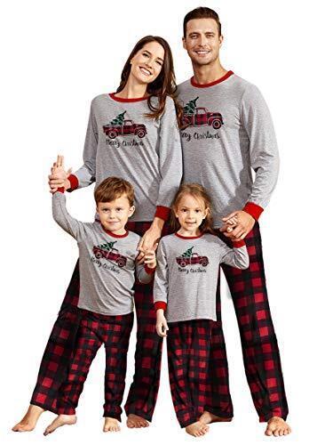 New ListingIFFEI Matching Family Pajamas Sets Christmas PJ 039 s Sleepwear Truck Print Top with レディース