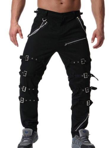 AKARMY Mens Fashion Hiphop Rock Punk Gothic Pants Techwear Sport Hiking Riding メンズ