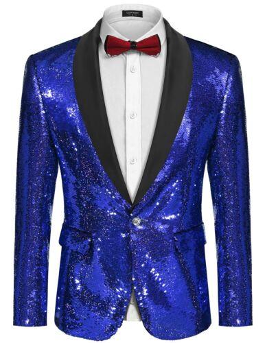 Coofandy COOFANDY Mens Sequin Tuxedo Wedding Dress Slim Fit Party Suit Jacket メンズ
