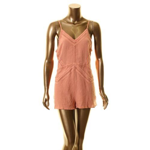 Somedays Lovin SOMEDAYS LOVIN NEW Women's Rust Saikata Embroidered Linen Blend Romper M TEDO ǥ