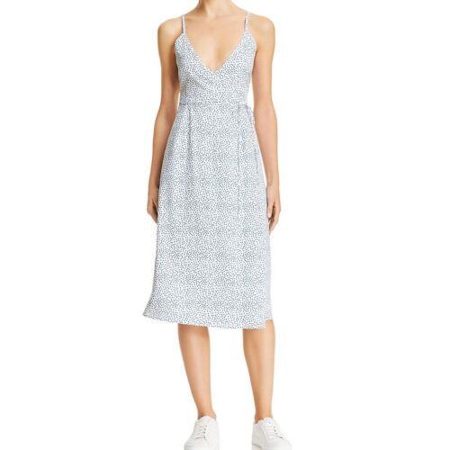 Nightwalker NIGHTWALKER Women 039 s Blue/white Selma Tossed Polka Dot Midi Wrap Dress XS TEDO レディース